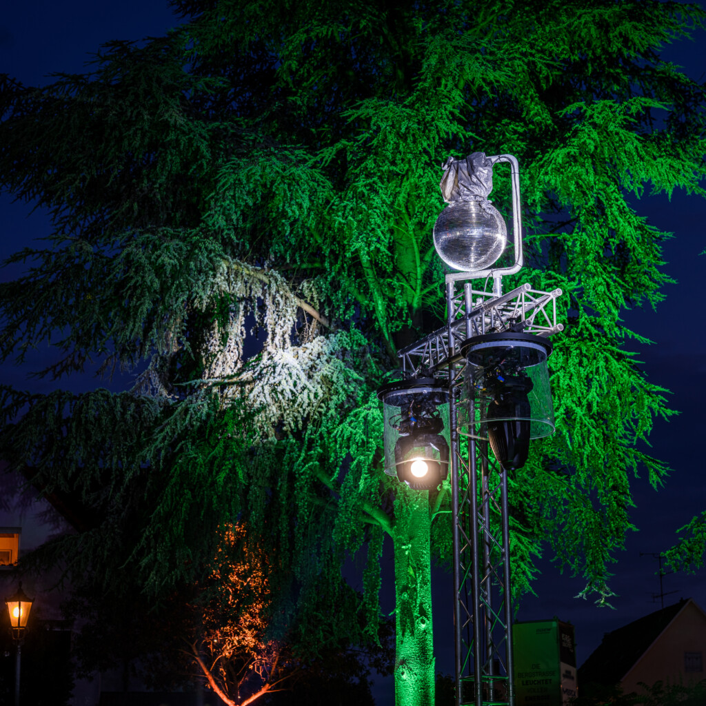 Bergstraße leuchtet 2021 — Zwingenberg Stadtpark in Zwingenberg, 27./28. August 2021: Lichtprojektion